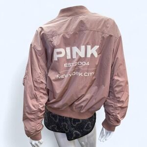 VS PINK Blush Bomber Jacket, PINK Est. 2004 New York City